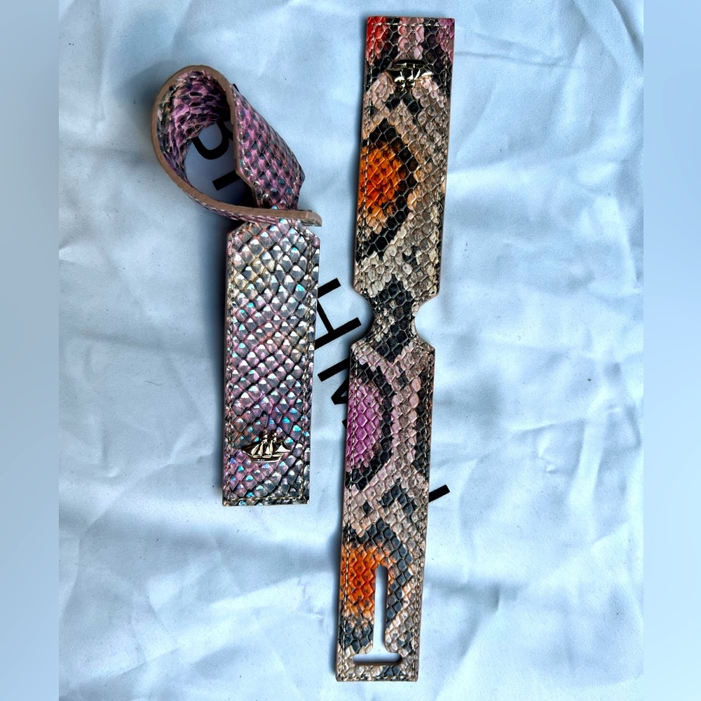 One Brahmin Snake Print Luggage Tag